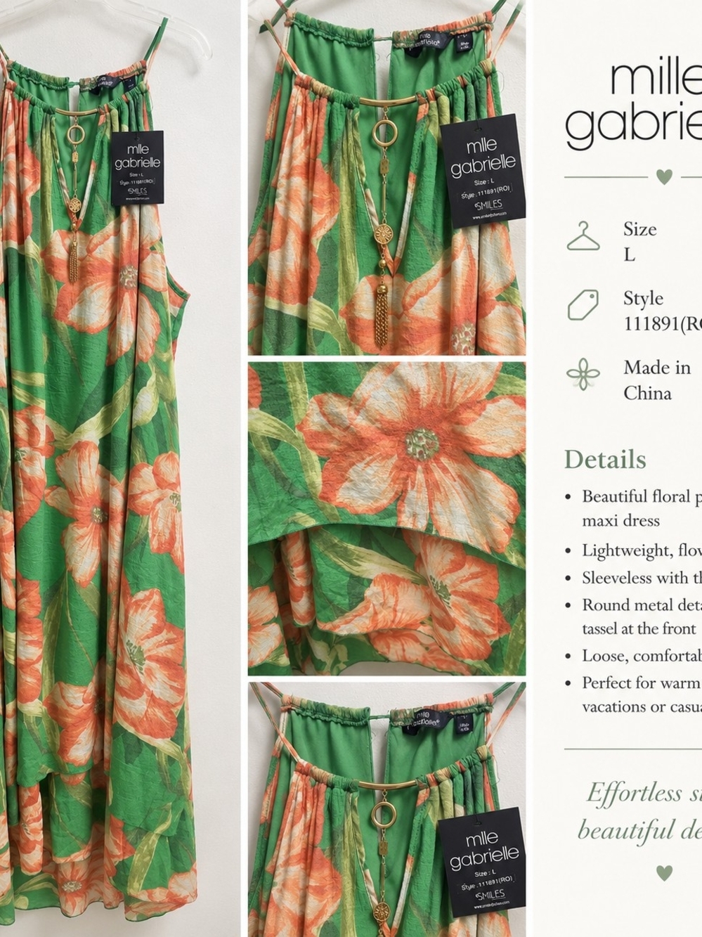 Mlle Gabrielle Mint Green Sleeveless Dress